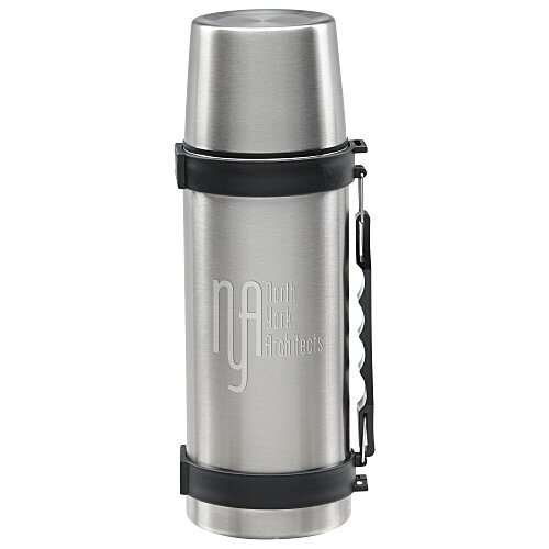 Thermos Thermocafe Vacuum Beverage Bottle - 34 oz. - Laser Engraved - 24 hr Main Image
