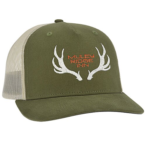 Modern Five Panel Trucker Cap - Canvas Main Image