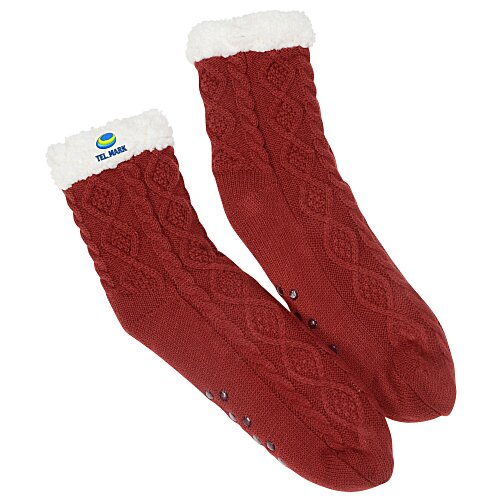 Cable Knit Slipper Socks Main Image