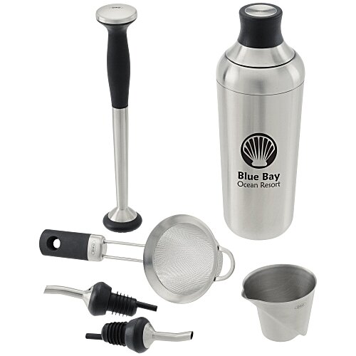 OXO Steel 6-Piece Barware Set Main Image