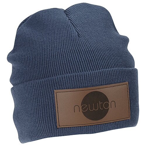 Big Cuff Knit Cap - Laser Engraved Patch Main Image