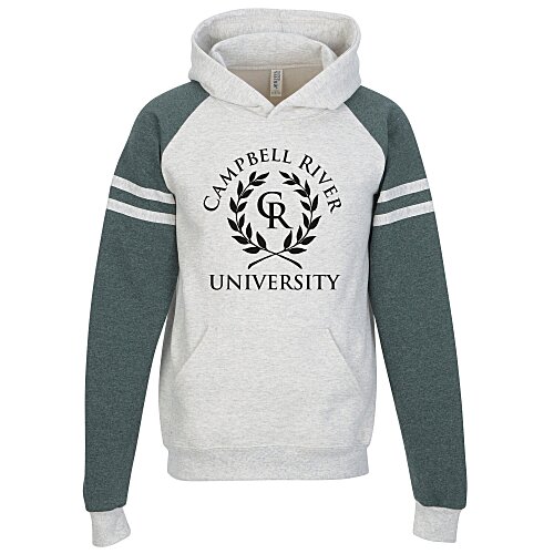 Jerzees Nublend Varsity Colorblocked Raglan Hooded Sweatshirt Main Image