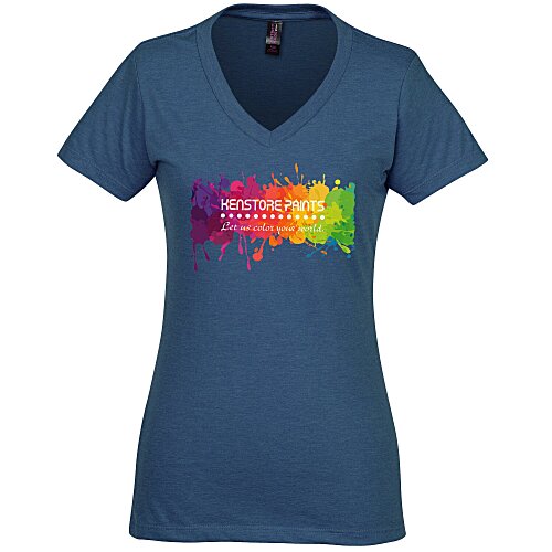 District Perfect Blend V-Neck T-Shirt - Ladies' - Full Color Main Image
