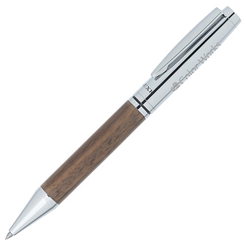 Luxe Walnut Executive Twist Gel Metal Pen Main Image