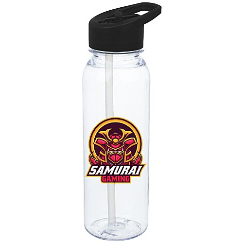 Clear Impact Outdoor Bottle with Flip Straw Lid - 24 oz - Full Color Main Image
