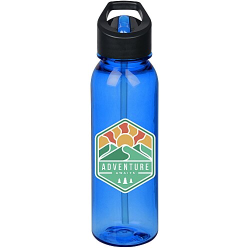 Outdoor Bottle with Two-Tone Flip Straw Lid - 24 oz - Full Color Main Image