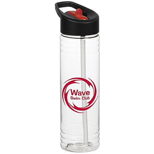 Clear Impact Halcyon Water Bottle with Two-Tone Flip Straw Lid - 24 oz - 24 hr Main Image