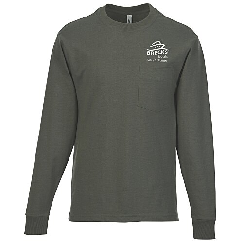 American Apparel Super Heavyweight Long Sleeve Pocket T-Shirt Main Image