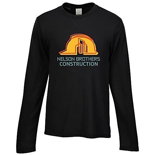 Hanes Cool-Dri Cotton Touch Long Sleeve T-Shirt - Full Color Main Image