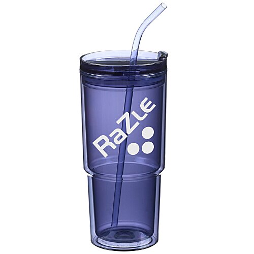 Mia Acrylic Tumbler with Straw - 24 oz Main Image