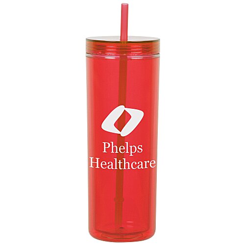 Chroma Acrylic Tumbler with Straw - 16 oz - 24 hr Main Image
