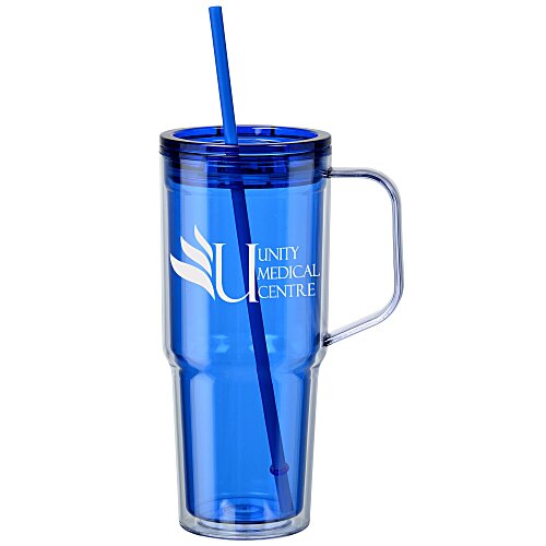 Clair Acrylic Mug with Straw - 30 oz - 24 hr Main Image