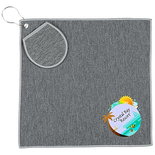 Heather Golf Towel with Ball Pouch Main Image