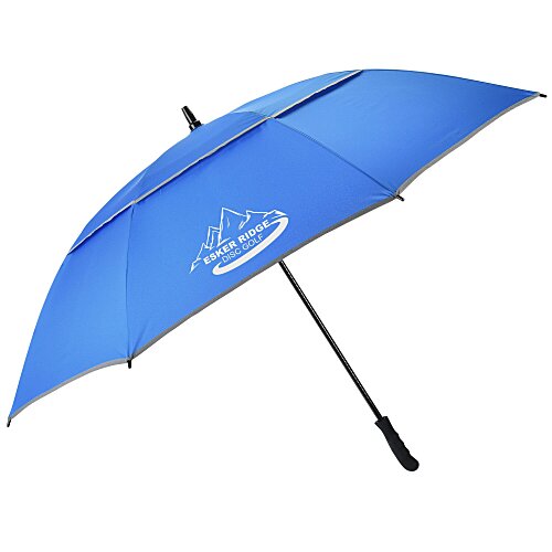 Reflective Trim Vented Golf Umbrella - 62-inch Arc Main Image