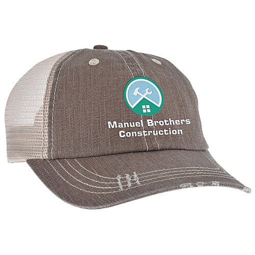 Unstructured Contrast Stitch Cap Main Image