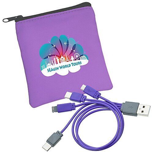 Vibrant USB-C Charging Cable Pouch Main Image