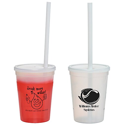 Super Kid Mood Stadium Cup with Straw - 12 oz - Healthy Habits Main Image