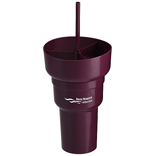 Team 365 Stadium Tumbler with Straw and Snack Bowl - 28 ounces Main Image