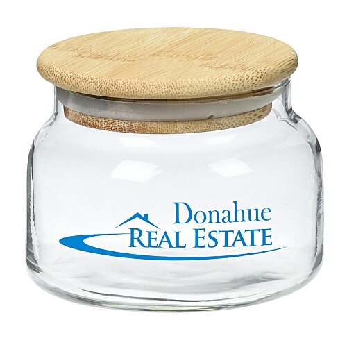 Glass Apothecary Jar with Bamboo Lid - 8 oz Main Image