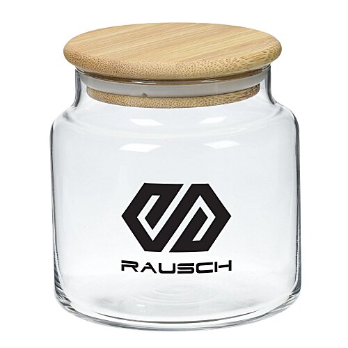 Glass Apothecary Jar with Bamboo Lid - 16 oz Main Image