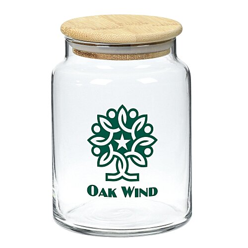Glass Apothecary Jar with Bamboo Lid - 26 oz Main Image