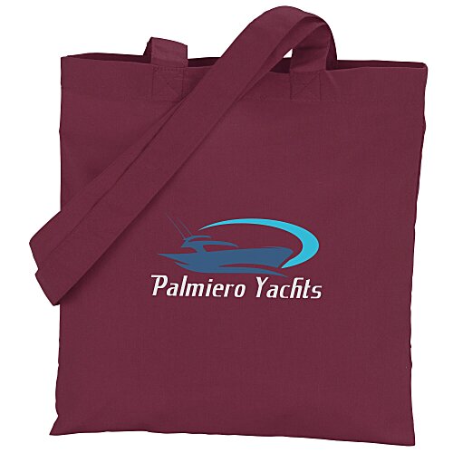 Cotton Sheeting Colored Economy Tote - 12 1/2 inches x 12 inches - Full Color Main Image
