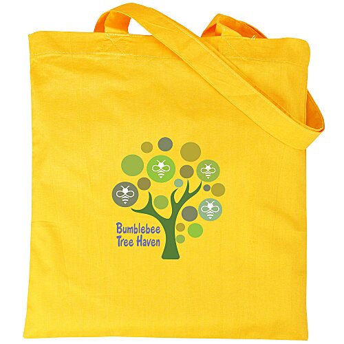Cotton Sheeting Colored Economy Tote - 15 1/2 inches x 15 inches - Full Color Main Image