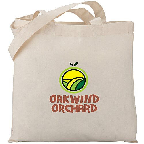 Organic Cotton Sheeting Economy Tote - Full Color Main Image