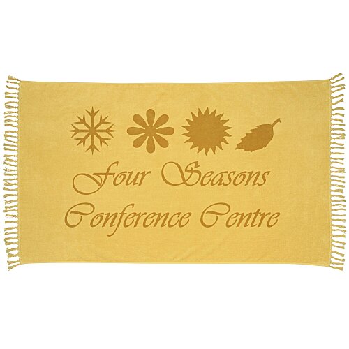 Fringe Terry Velour Beach Towel - Colors Main Image
