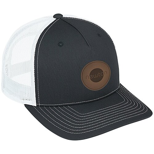 Richardson Five Panel Snapback Trucker Cap - Laser Engraved Patch Main Image