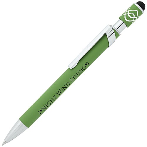 Simple Spinner Soft Touch Stylus Gel Metal Pen Main Image