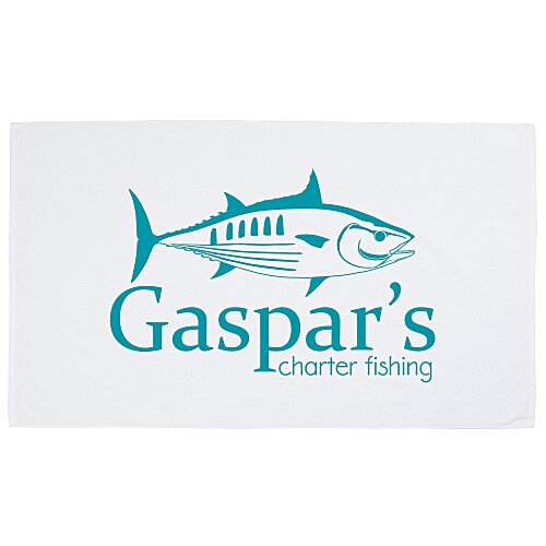 Luxury Beach Towel - White - 35 inches x 60 inches - 24 hr Main Image