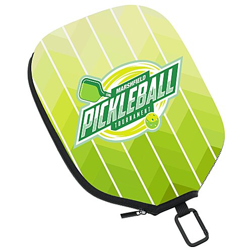 Deluxe Two Pocket Pickleball Paddle Cover - Full Color Main Image