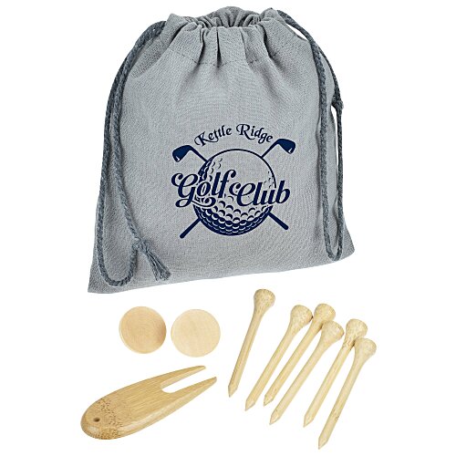Bamboo Golf Tee Set with Pouch Main Image
