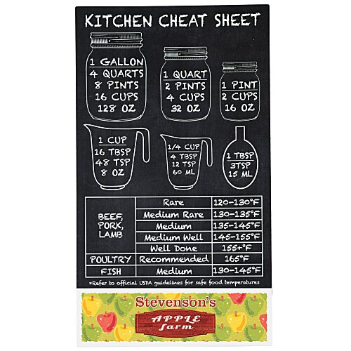 Kitchen Cheat Sheet Magnet - 20 mil Main Image