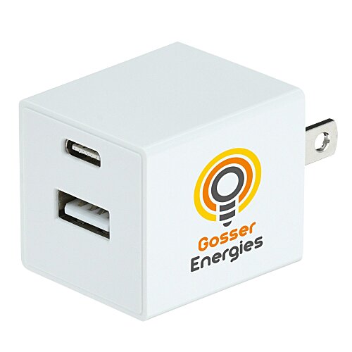 Square USB Wall Charger - USBC - 24 hr Main Image