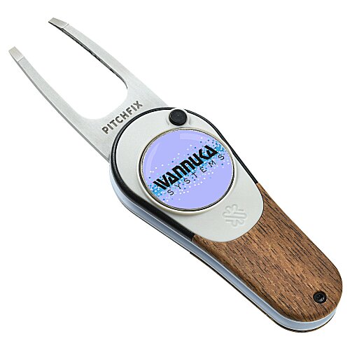 Pitchfix Woodie Golf Divot Tool With Magnetic Ball Marker Main Image