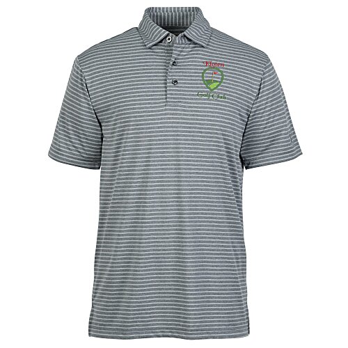 PGA Tour Heather Feeder Stripe Polo Main Image