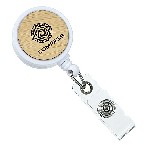 Bamboo Touch Retractable Badge Holder Main Image