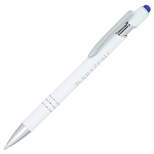Textari Soft Touch Stylus Metal Pen - White - 24 hr Main Image