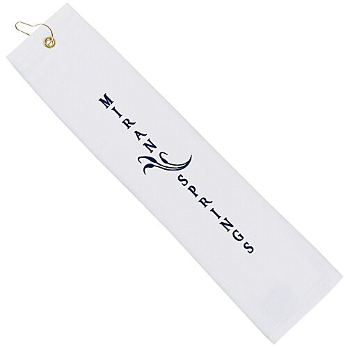 Midweight TriFold Golf Towel - White - 24 hr Main Image