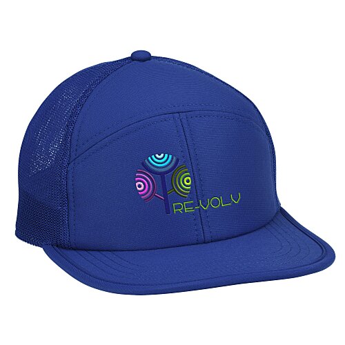 Seven Panel Flat Bill Outdoor Cap Main Image