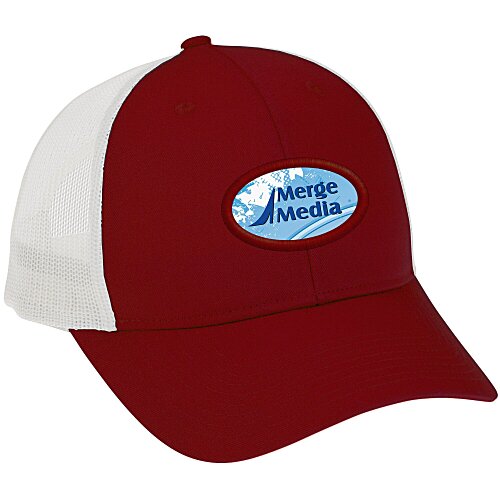 Structured Cotton Twill Trucker Cap - Full Color Patch - 24 hr Main Image