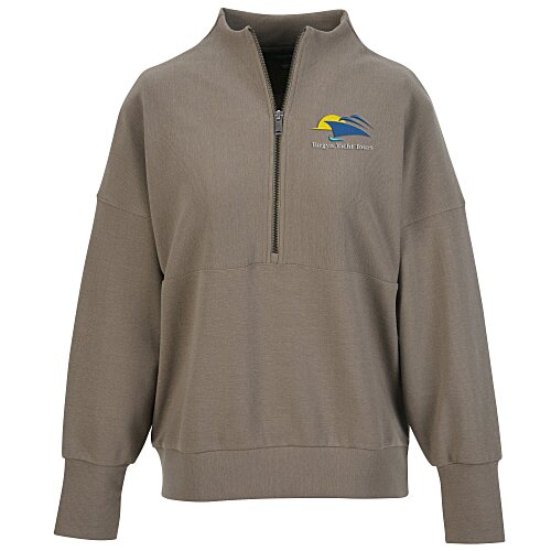 Ottoman Rib 1/4-Zip Pullover - Ladies' Main Image