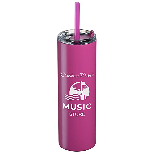 Lane Stainless Tumbler with Straw - 16 oz. Main Image