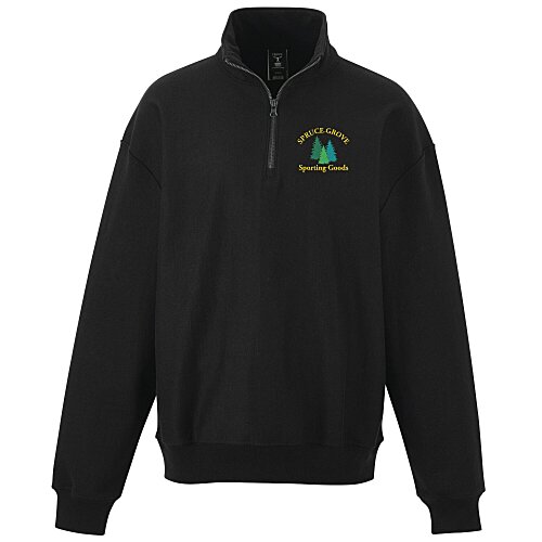 Hanes Beefy Sweats Premium Heavyweight 1/4-Zip Sweatshirt - Embroidered Main Image