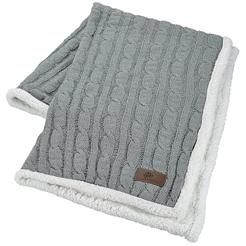 Elegant Cable Knit Chenille Throw - 24 hr Main Image