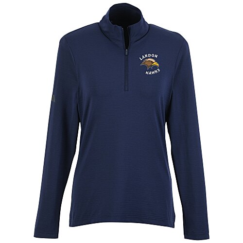adidas Textured Stripe 1/4-Zip Pullover - Ladies' Main Image