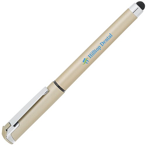 Cali Soft Touch Stylus Gel Pen - Metallic - Full Color Main Image