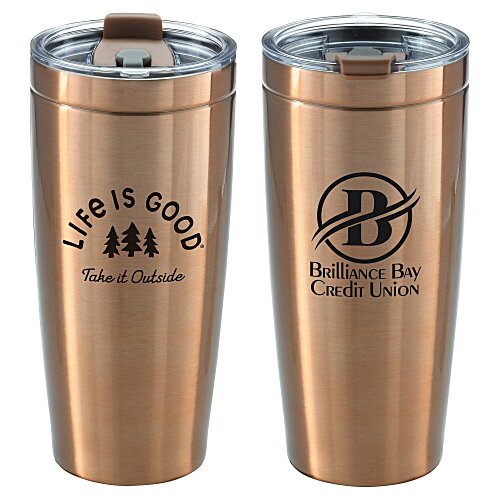 Life is Good Vacuum Tumbler - 20 oz - Outside Main Image